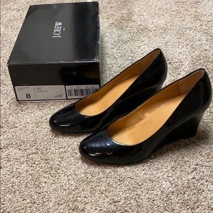 J.Crew Sylvia Patent Wedges black